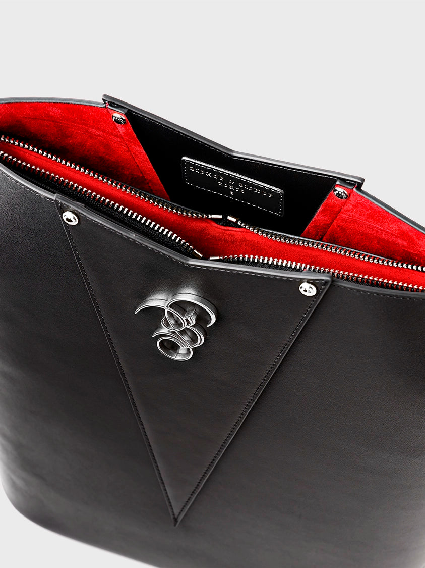 The Tokyo Handbag - Black & Silver