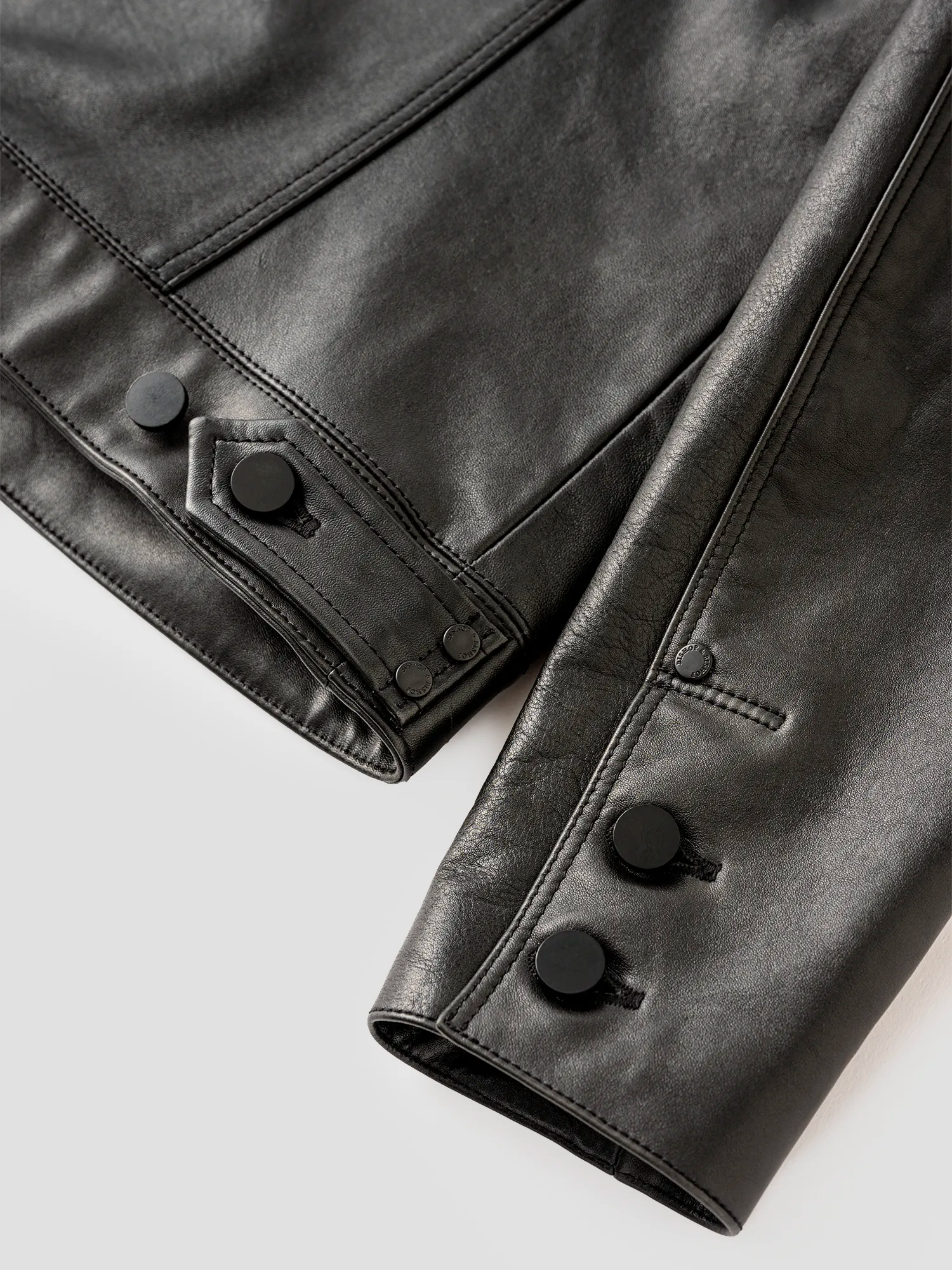Leather Trucker Jacket – Blackout Edition