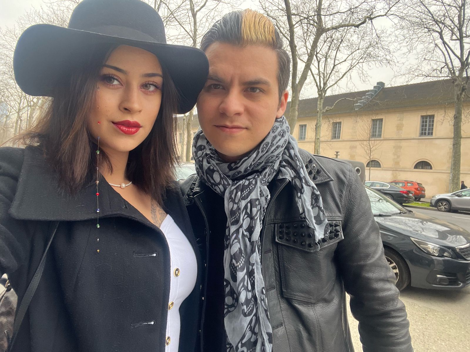 Erik and Roxana together in Paris during fashion week.