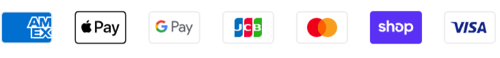 Logos of various payment methods including AMEX, Apple Pay, Google Pay, Mastercard, Visa, and Shop.