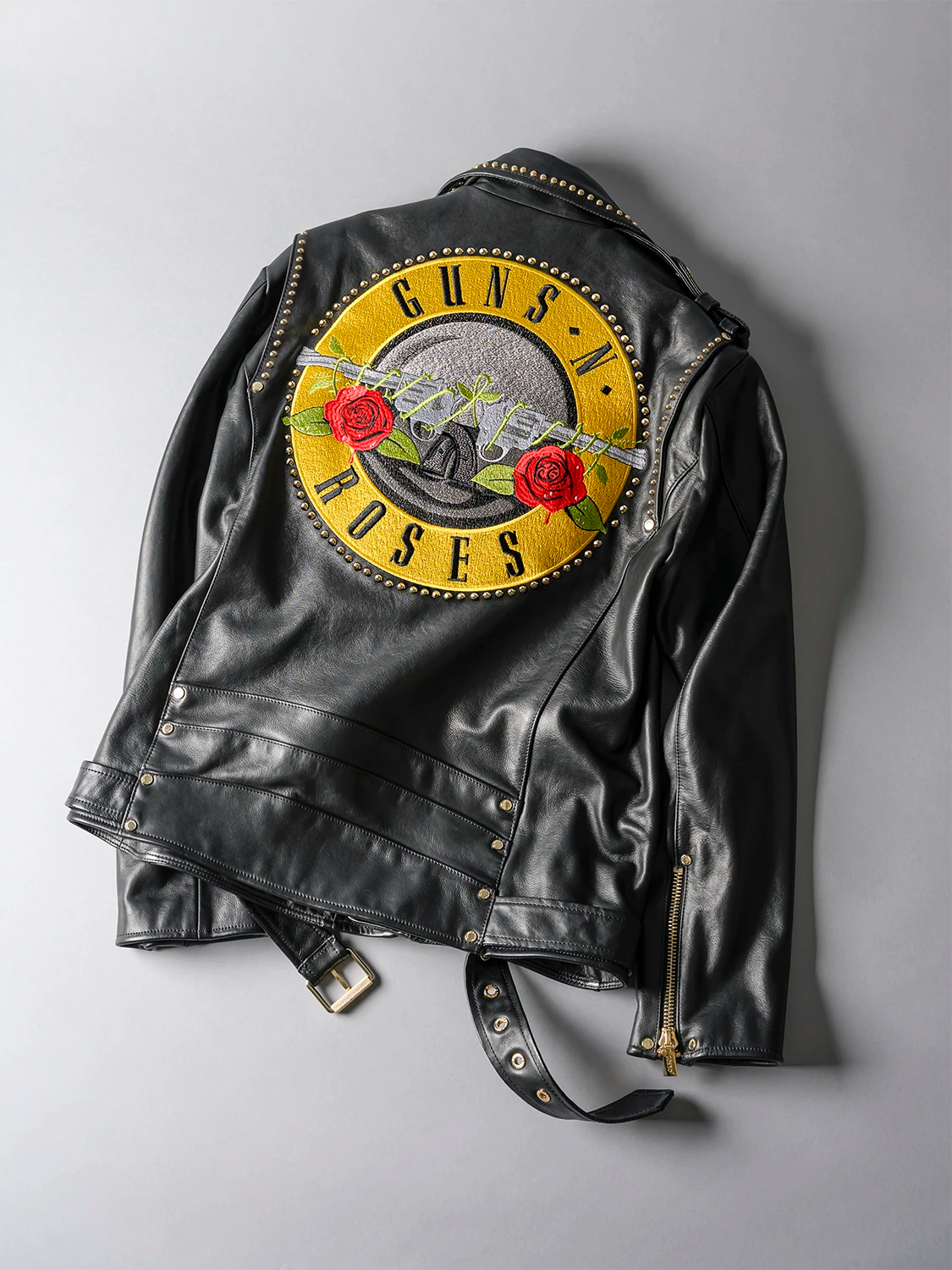 LIMITED - GUNS N' ROSES Mens Leather Moto Jacket