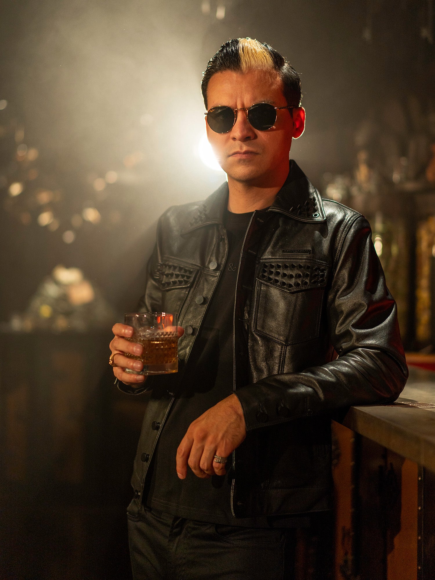 Leather Trucker Jacket – Blackout Edition